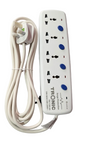 Extension Cable Surge Protection Socket White — TR 1104-05