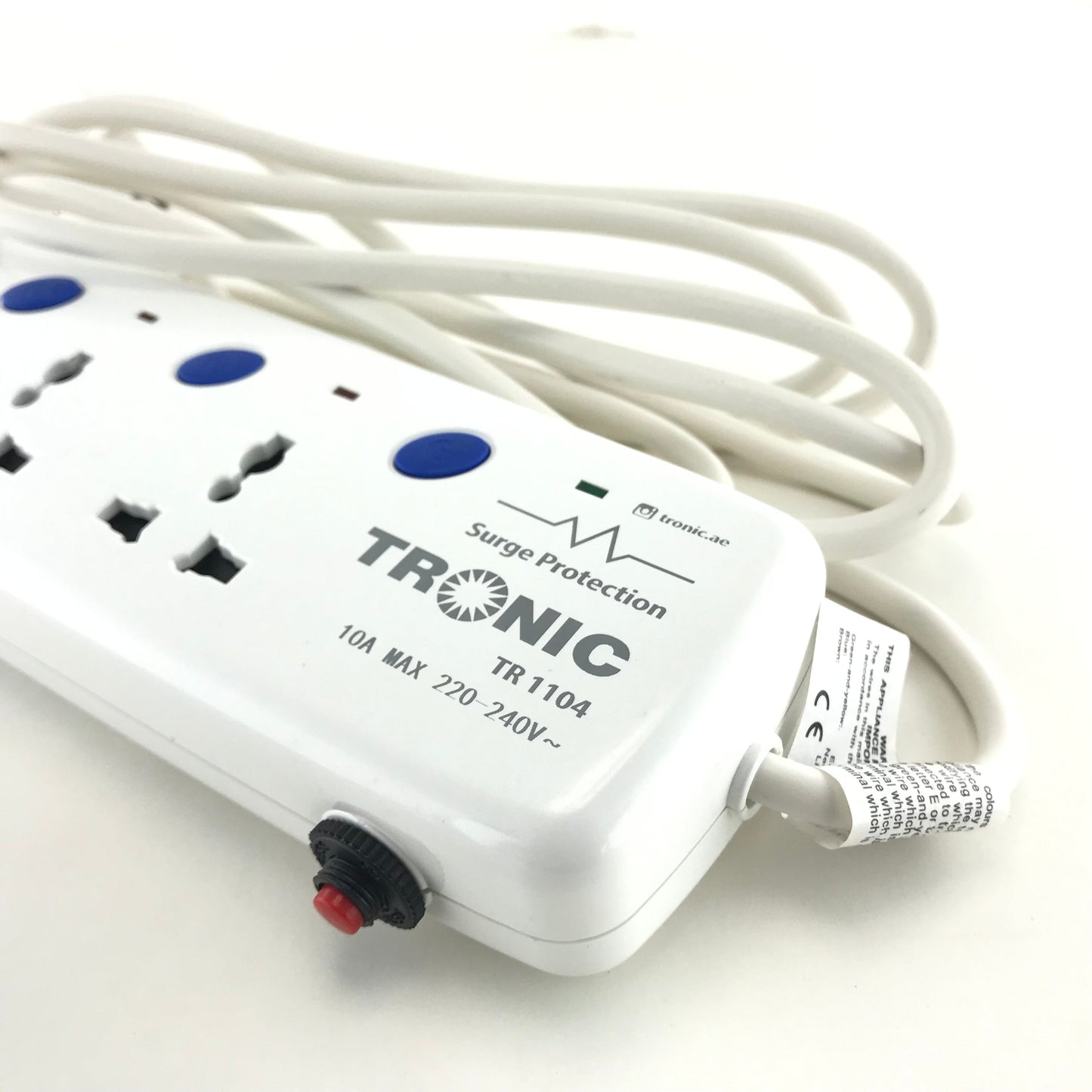 Extension Cable Universal Surge Protection White — TR 1104