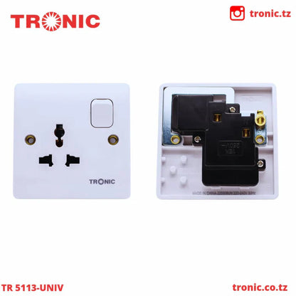 Universal Single Outlet Button White — TR 5113-UNIV