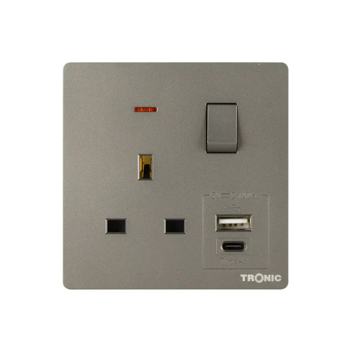 Premium Single Outlet Black — TS 5113-UB-BK