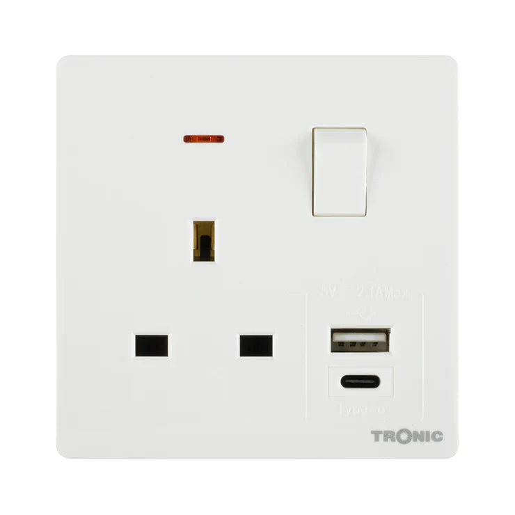 Premium Single Outlet Black — TS 5113-UB-BK