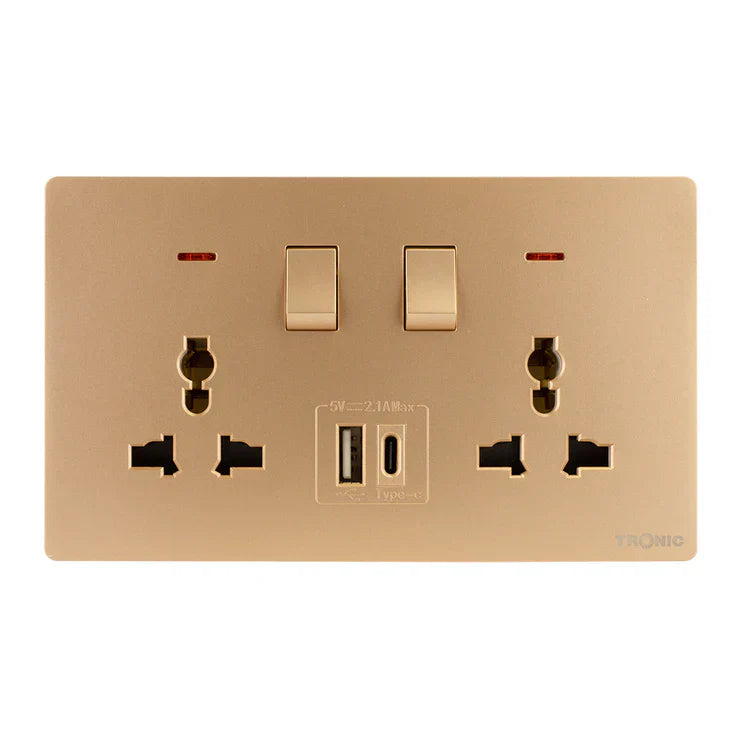 Premium Double Outlet Black — TS 5213-UN-UB-BK