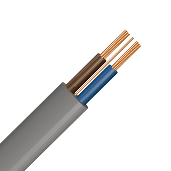 Power Cable Twin Core Earth Grey — MT TWNE-ST-0040