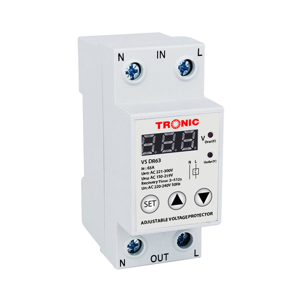 Voltage Protector Adjustable 63A — VS DR63