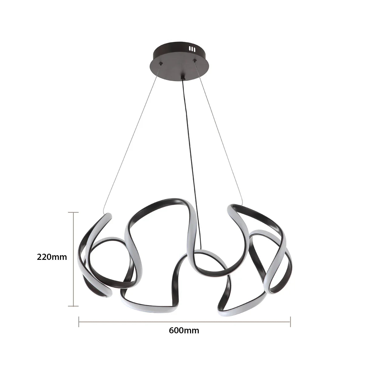 Chandelier 80W Tri-Colour Brown — WH 2024-04-BR-TC