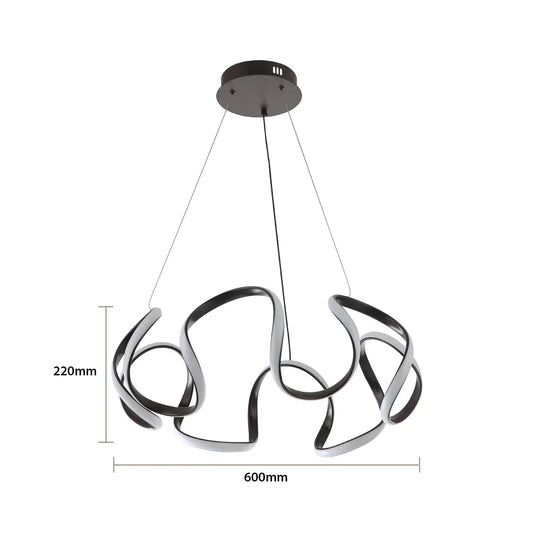 Chandelier 80W Tri-Colour Brown — WH 2024-04-BR-TC