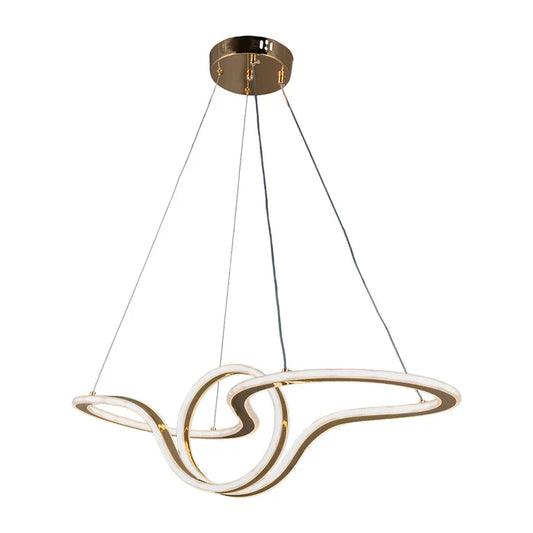 Chandelier 100W Tri-Colour Gold — WH 25CL-18-GO-TC