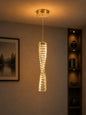 Twisted Crystal Pendant Light LED 20W Tri-Colour Gold — WH 2614-GO-TC