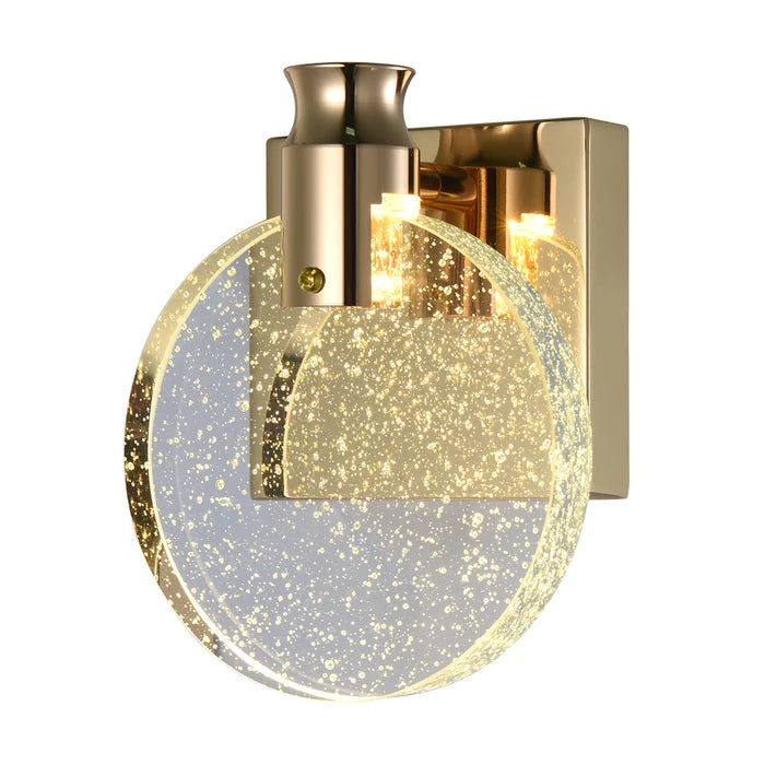 Gold & Clear LED Wall Light — WH 2619-GO-TC