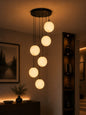 6-Light Globe Chandelier Light 9×G9 White — WH 26G9-0106-WH