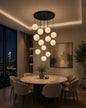 12-Light Globe Chandelier Light 12×G9 White — WH 26G9-0112-WH