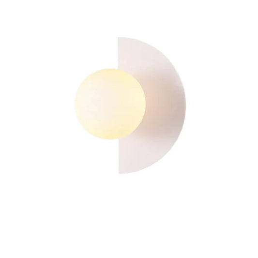 Wall Light Modern Half-Moon Frosted White — WH 2024-G901-20-WH