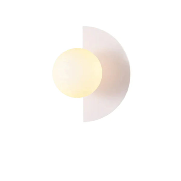 Wall Light Modern Half-Moon Frosted White — WH 2024-G901-20-WH