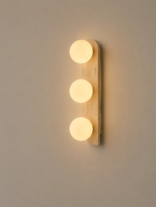 Travertine Triple Globe Wall Light 3×G9 Yellow — WH 2632-G903-YL