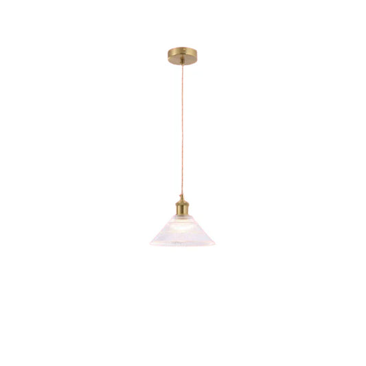Pendant Light E27 Brass — PL 2024-08-GL-CL