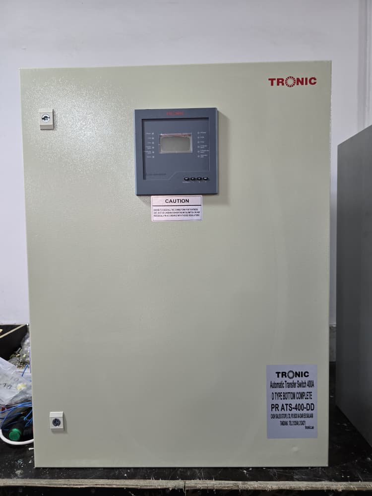 Tronic PR ATS-400-DD automatic transfer switch cabinet, front view
